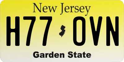 NJ license plate H77OVN
