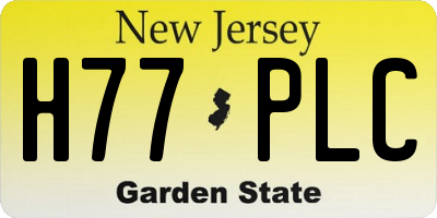 NJ license plate H77PLC