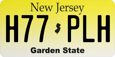 NJ license plate H77PLH