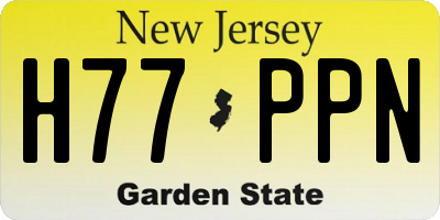 NJ license plate H77PPN