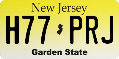 NJ license plate H77PRJ