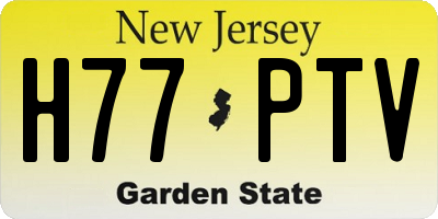 NJ license plate H77PTV