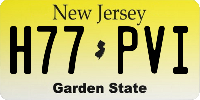 NJ license plate H77PVI