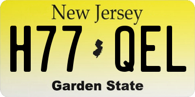 NJ license plate H77QEL