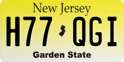 NJ license plate H77QGI