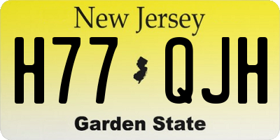 NJ license plate H77QJH