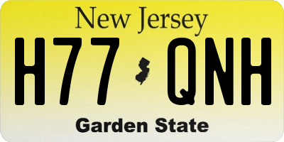 NJ license plate H77QNH