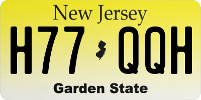 NJ license plate H77QQH
