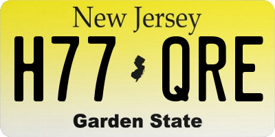 NJ license plate H77QRE