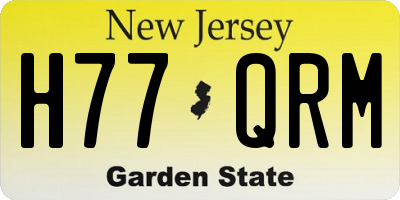 NJ license plate H77QRM