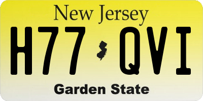NJ license plate H77QVI