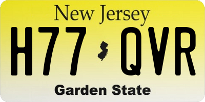 NJ license plate H77QVR