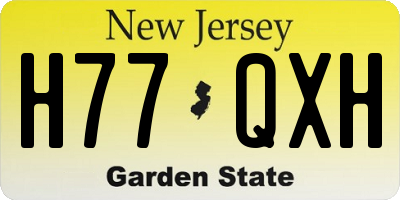 NJ license plate H77QXH