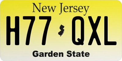 NJ license plate H77QXL