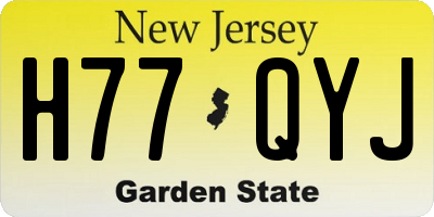 NJ license plate H77QYJ
