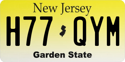 NJ license plate H77QYM