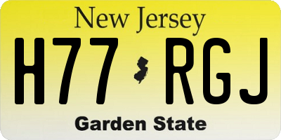 NJ license plate H77RGJ