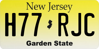 NJ license plate H77RJC