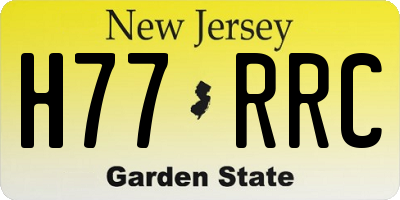 NJ license plate H77RRC