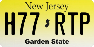 NJ license plate H77RTP