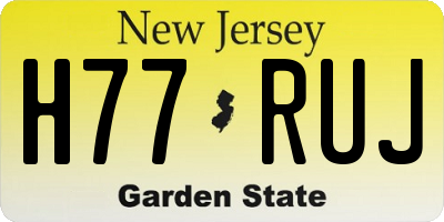 NJ license plate H77RUJ