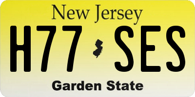 NJ license plate H77SES