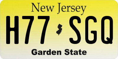 NJ license plate H77SGQ