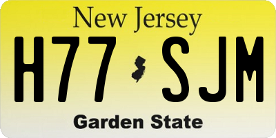 NJ license plate H77SJM