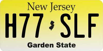 NJ license plate H77SLF