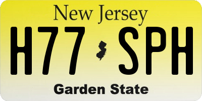 NJ license plate H77SPH