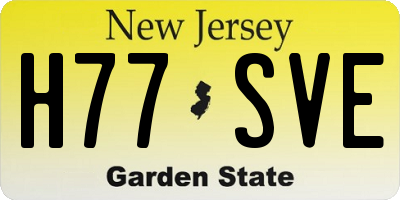 NJ license plate H77SVE