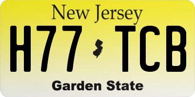 NJ license plate H77TCB