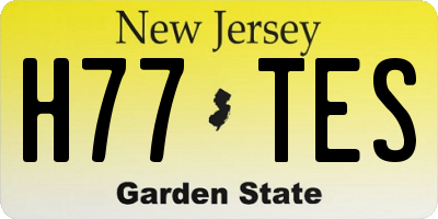 NJ license plate H77TES
