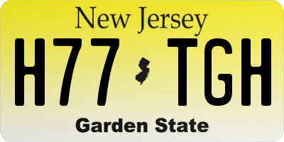 NJ license plate H77TGH