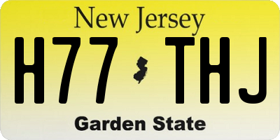 NJ license plate H77THJ
