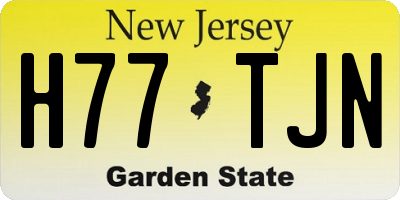 NJ license plate H77TJN