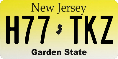 NJ license plate H77TKZ