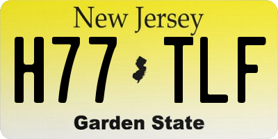 NJ license plate H77TLF