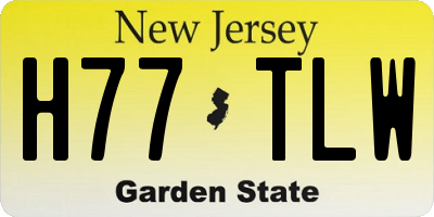 NJ license plate H77TLW