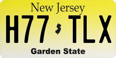 NJ license plate H77TLX
