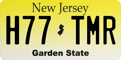 NJ license plate H77TMR