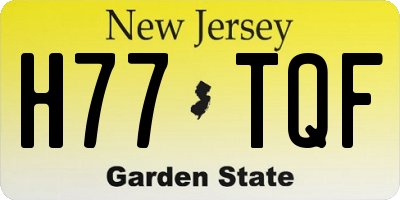 NJ license plate H77TQF