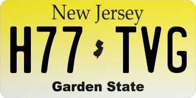 NJ license plate H77TVG