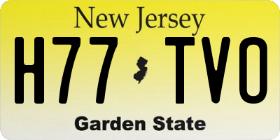 NJ license plate H77TVO