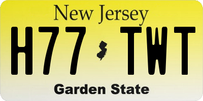 NJ license plate H77TWT