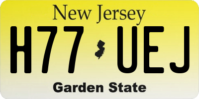 NJ license plate H77UEJ