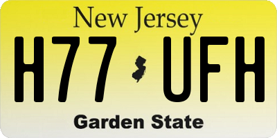 NJ license plate H77UFH