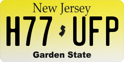 NJ license plate H77UFP