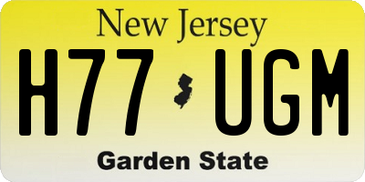 NJ license plate H77UGM