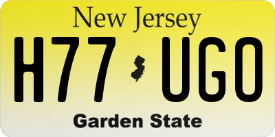 NJ license plate H77UGO